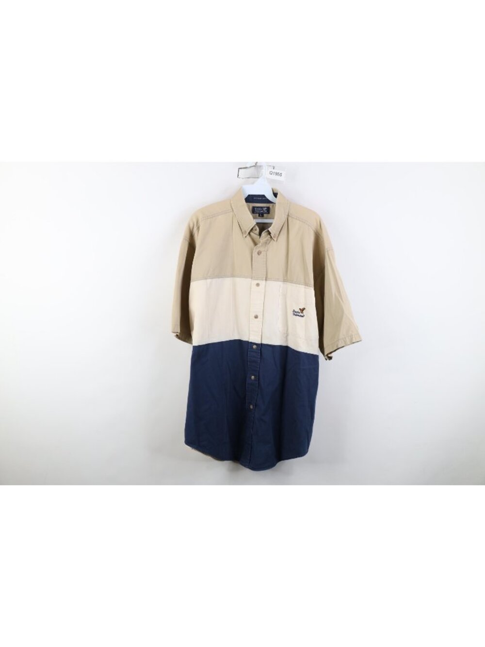 Vintage 90s Ducks Unlimited Mens Large Spell Out Color Block Button Down Shirt